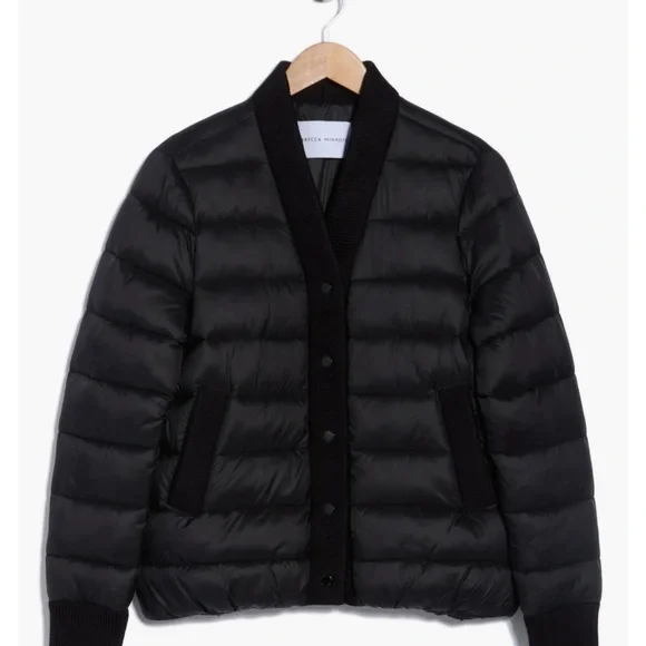 Rebecca Minkoff Black Quilted Puffer Jacket M NWT - Picture 2 of 12
